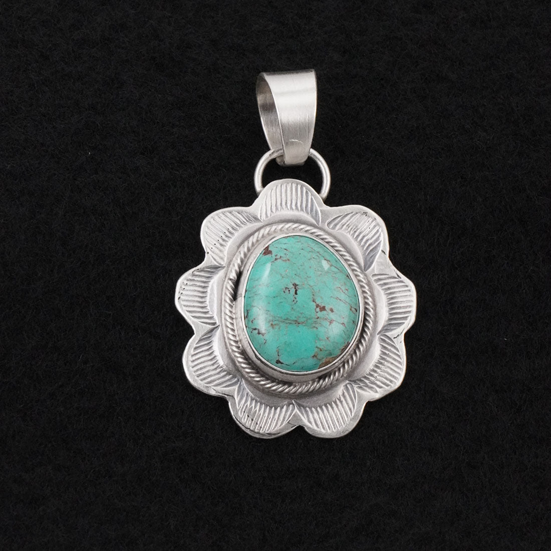 Cordell Platero Turquoise & Sterling Silver Pendant