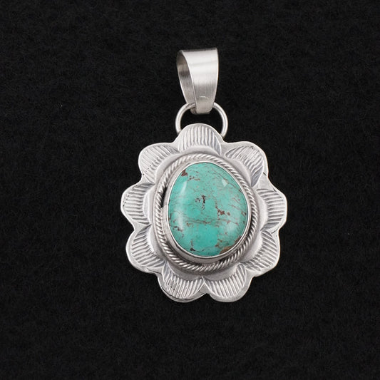 Cordell Platero Turquoise & Sterling Silver Pendant