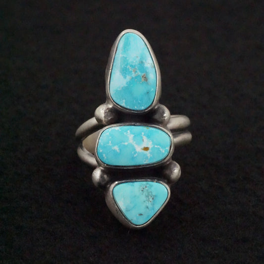 Darrin Livingston Turquoise & Sterling Silver Ring Size Adjustable