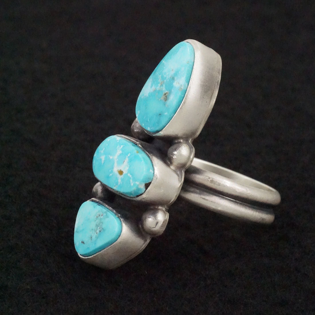 Darrin Livingston Turquoise & Sterling Silver Ring Size Adjustable