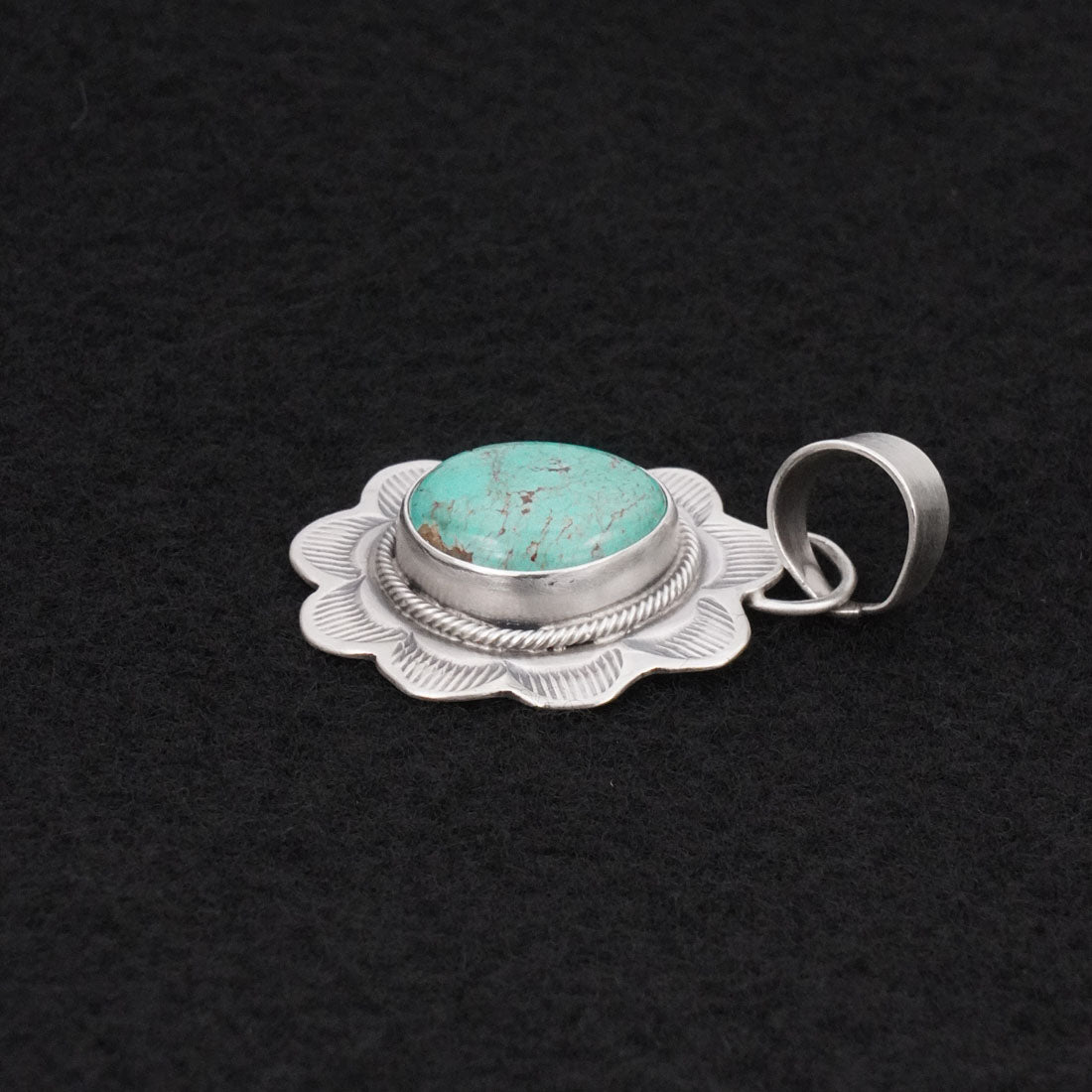 Cordell Platero Turquoise & Sterling Silver Pendant