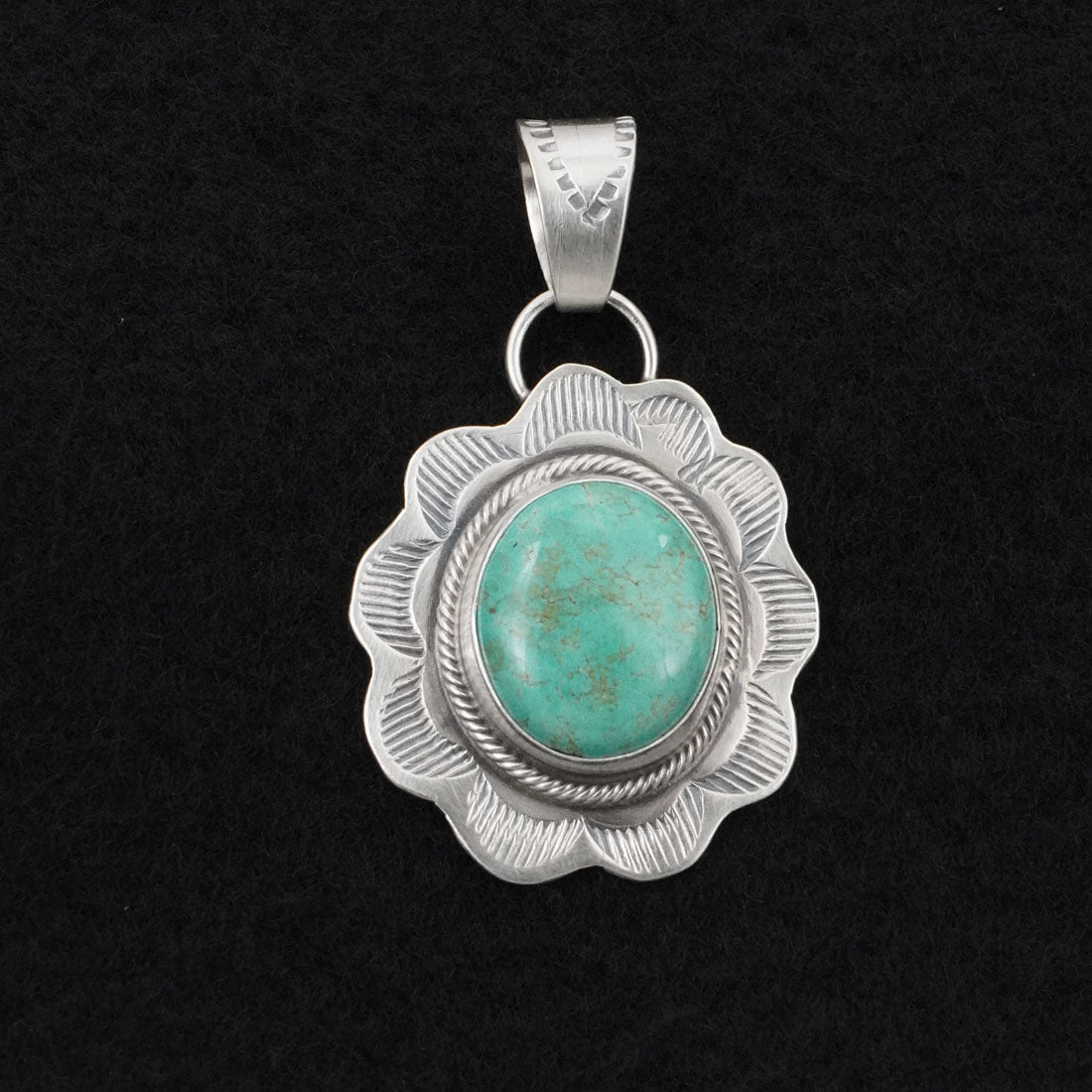 Cordell Platero Turquoise & Sterling Silver Pendant