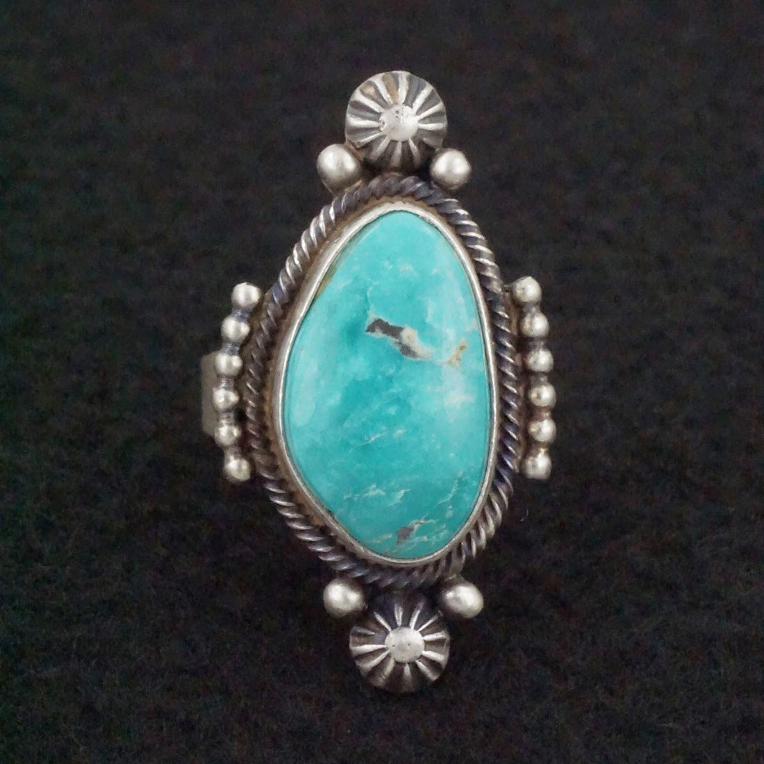 Daniel Benally Turquoise & Sterling Silver Ring Size 7.5