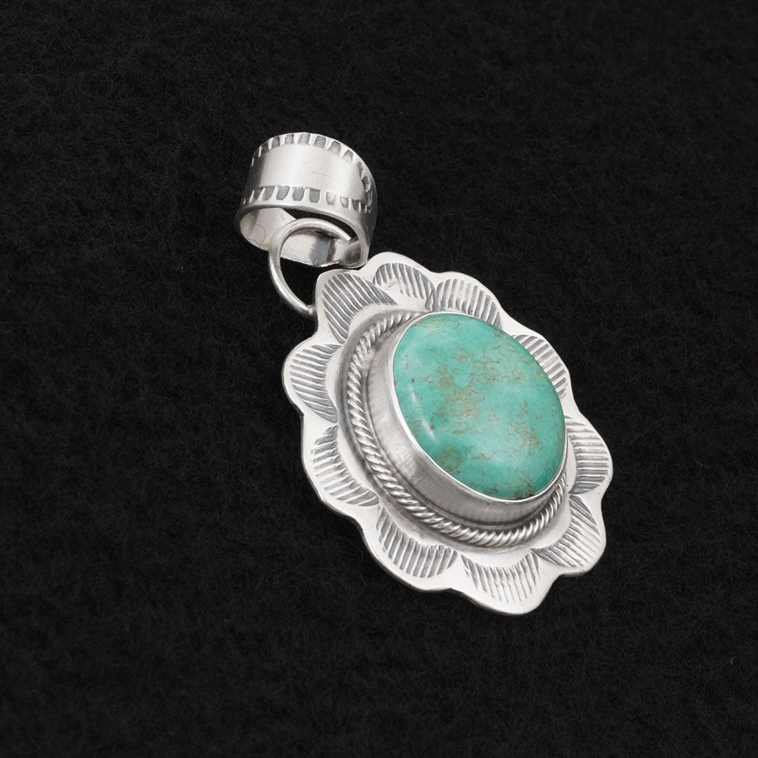 Cordell Platero Turquoise & Sterling Silver Pendant