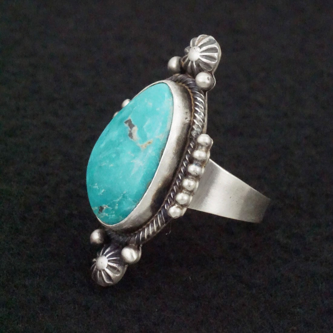 Daniel Benally Turquoise & Sterling Silver Ring Size 7.5