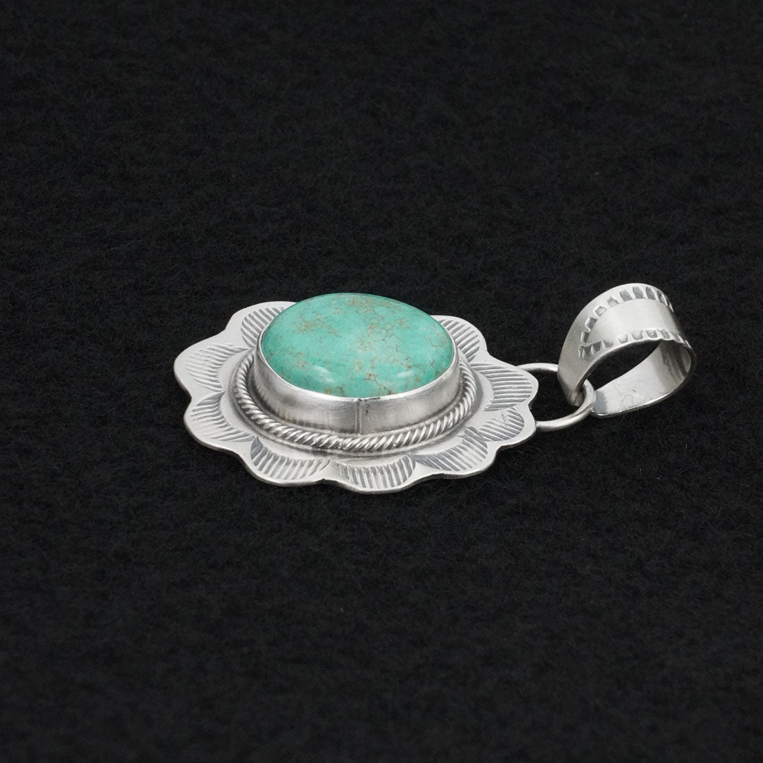 Cordell Platero Turquoise & Sterling Silver Pendant