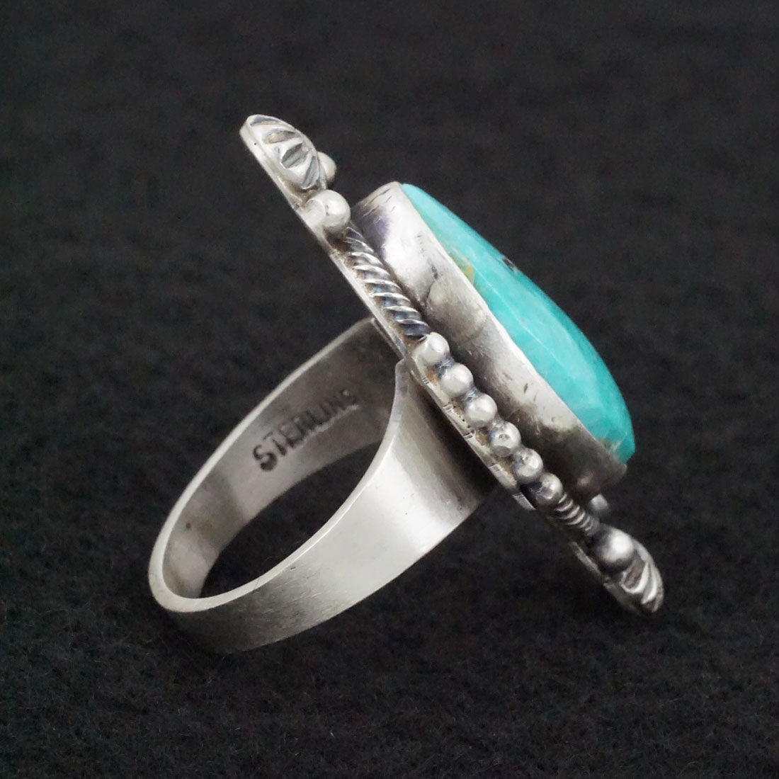 Daniel Benally Turquoise & Sterling Silver Ring Size 7.5