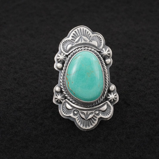 Randy Boyd Turquoise & Sterling Silver Ring Size 6.5
