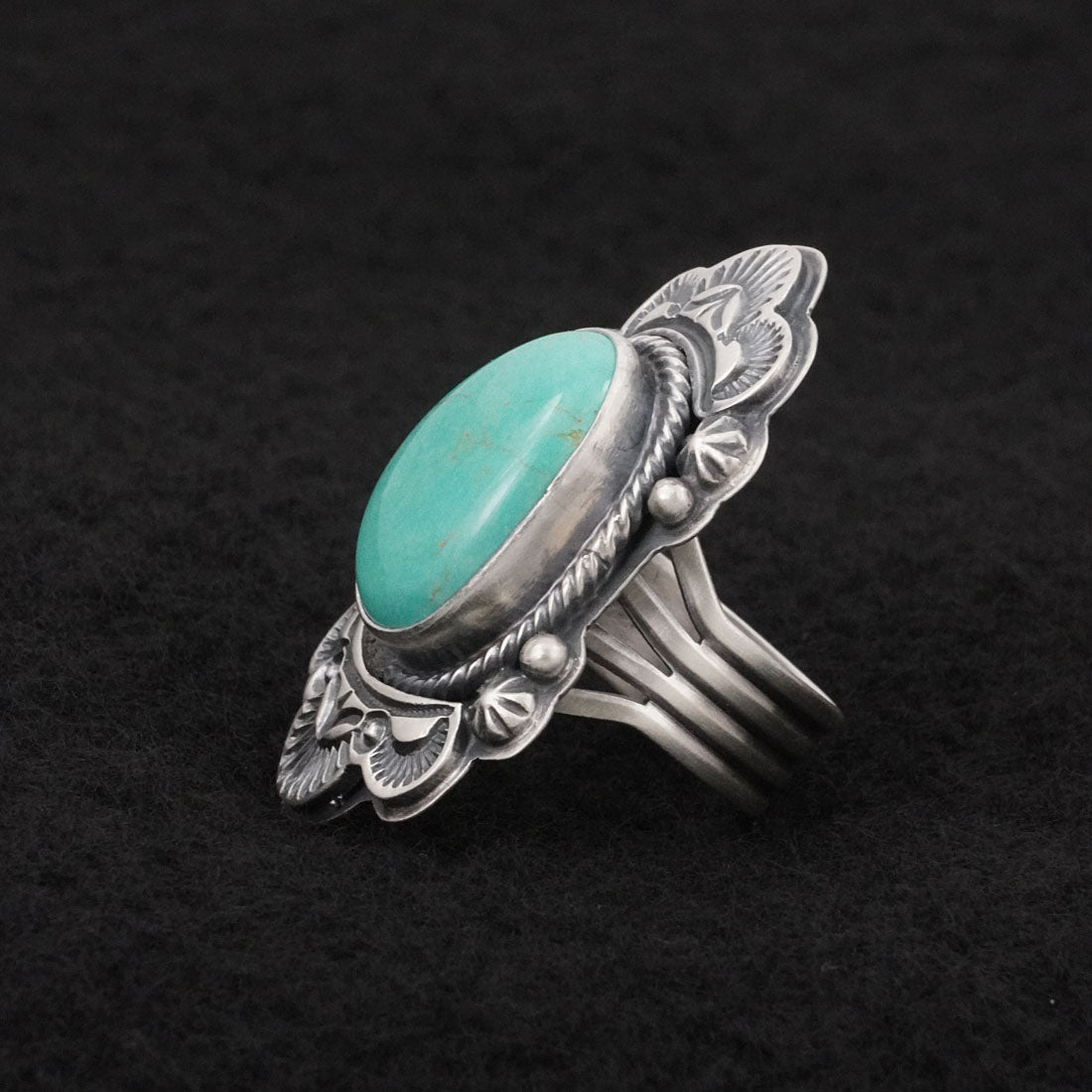 Randy Boyd Turquoise & Sterling Silver Ring Size 6.5
