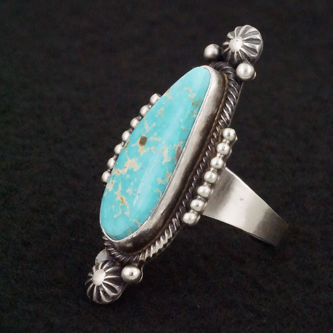 Daniel Benally Turquoise & Sterling Silver Ring Size 10