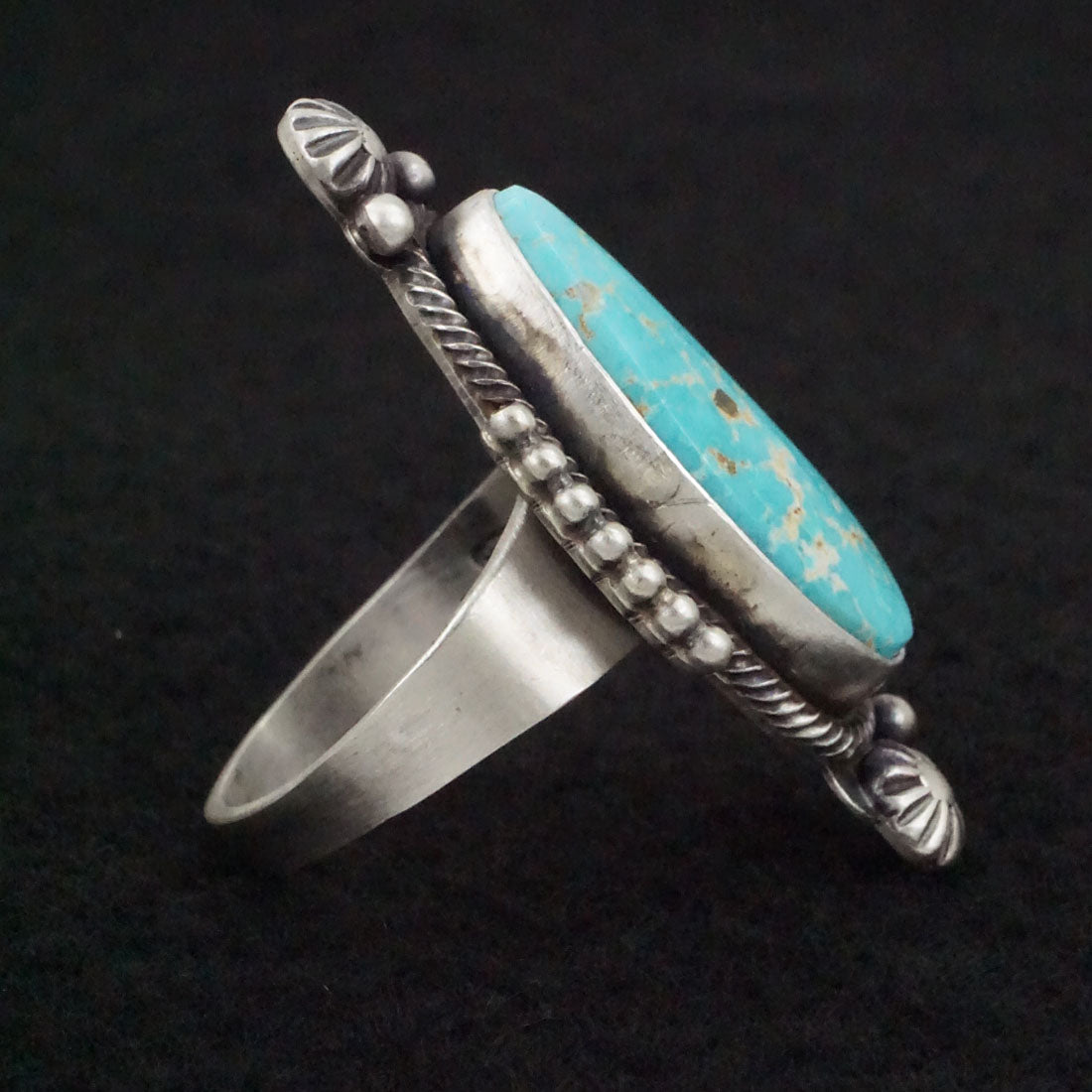 Daniel Benally Turquoise & Sterling Silver Ring Size 10