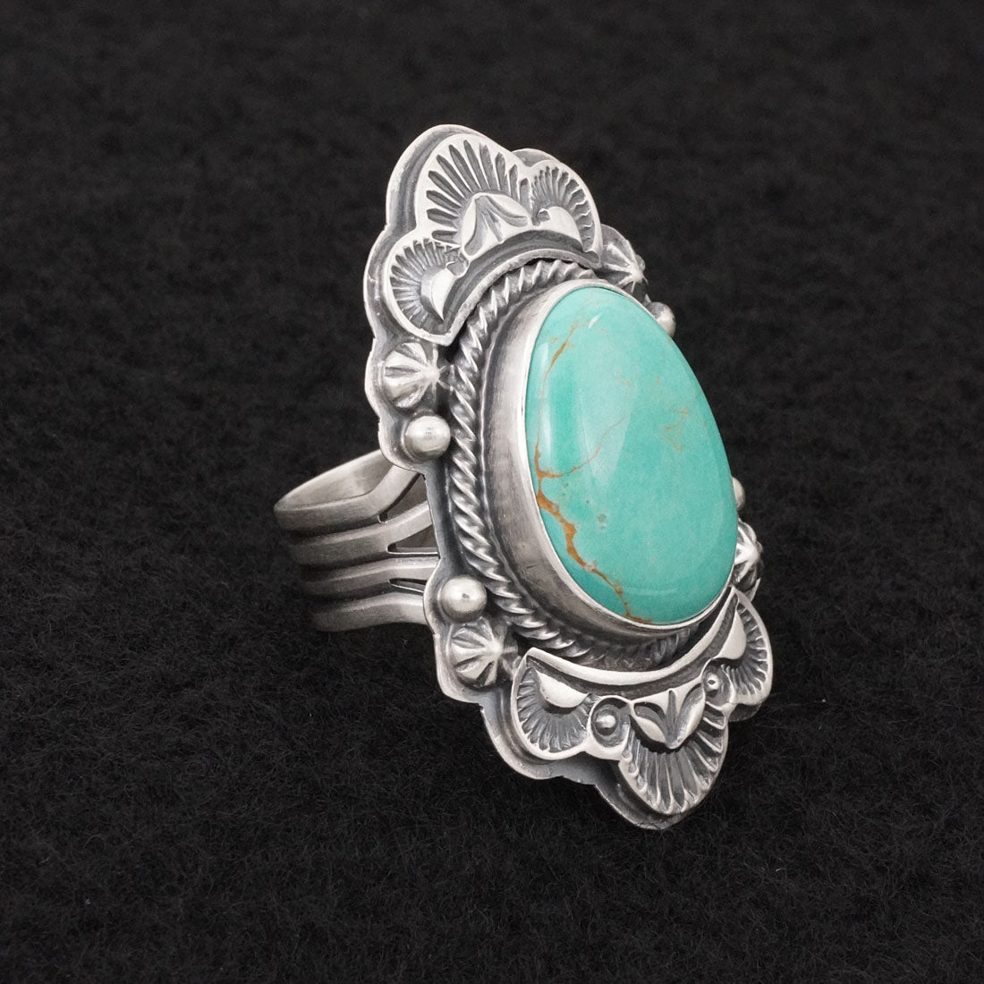 Randy Boyd Turquoise & Sterling Silver Ring Size 6.5