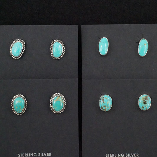 Marco Begaye Turquoise & Sterling Silver Earrings