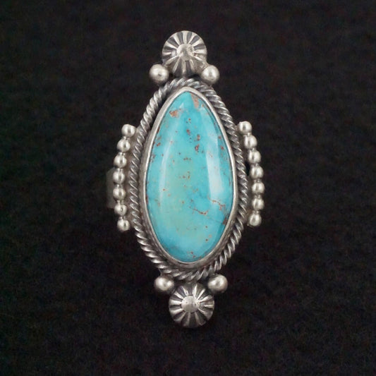 Daniel Benally Turquoise & Sterling Silver Ring Size 8