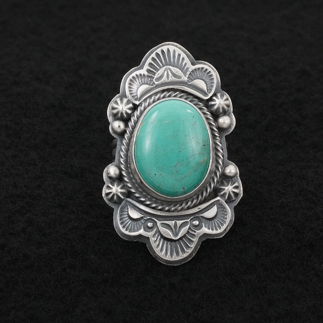 Randy Boyd Turquoise & Sterling Silver Ring Size 8.5