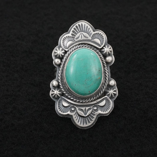 Randy Boyd Turquoise & Sterling Silver Ring Size 8.5