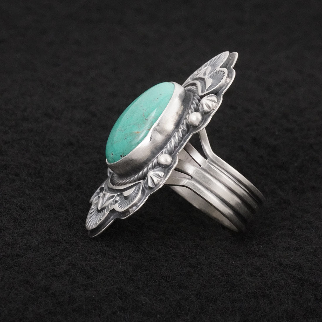 Randy Boyd Turquoise & Sterling Silver Ring Size 8.5