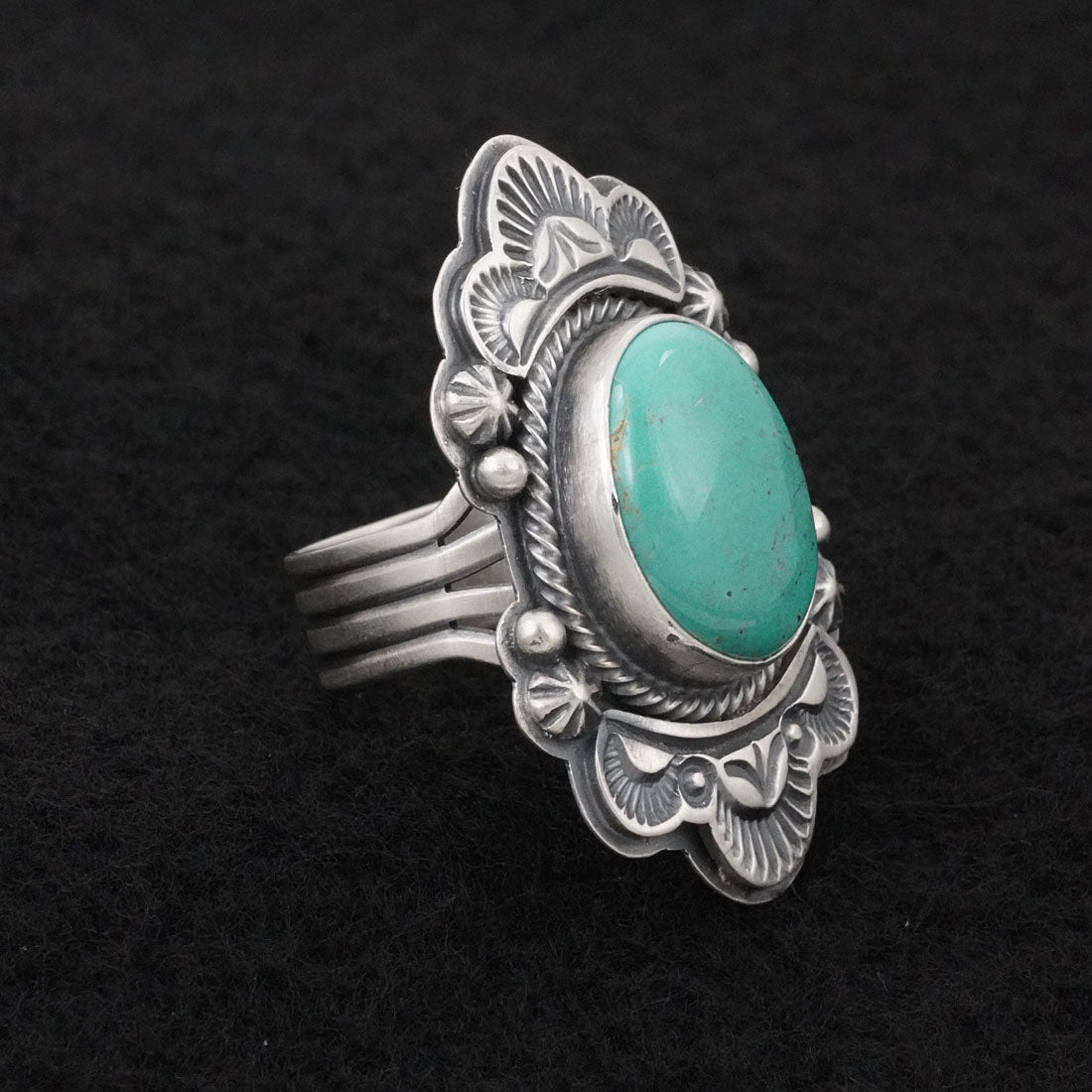 Randy Boyd Turquoise & Sterling Silver Ring Size 8.5