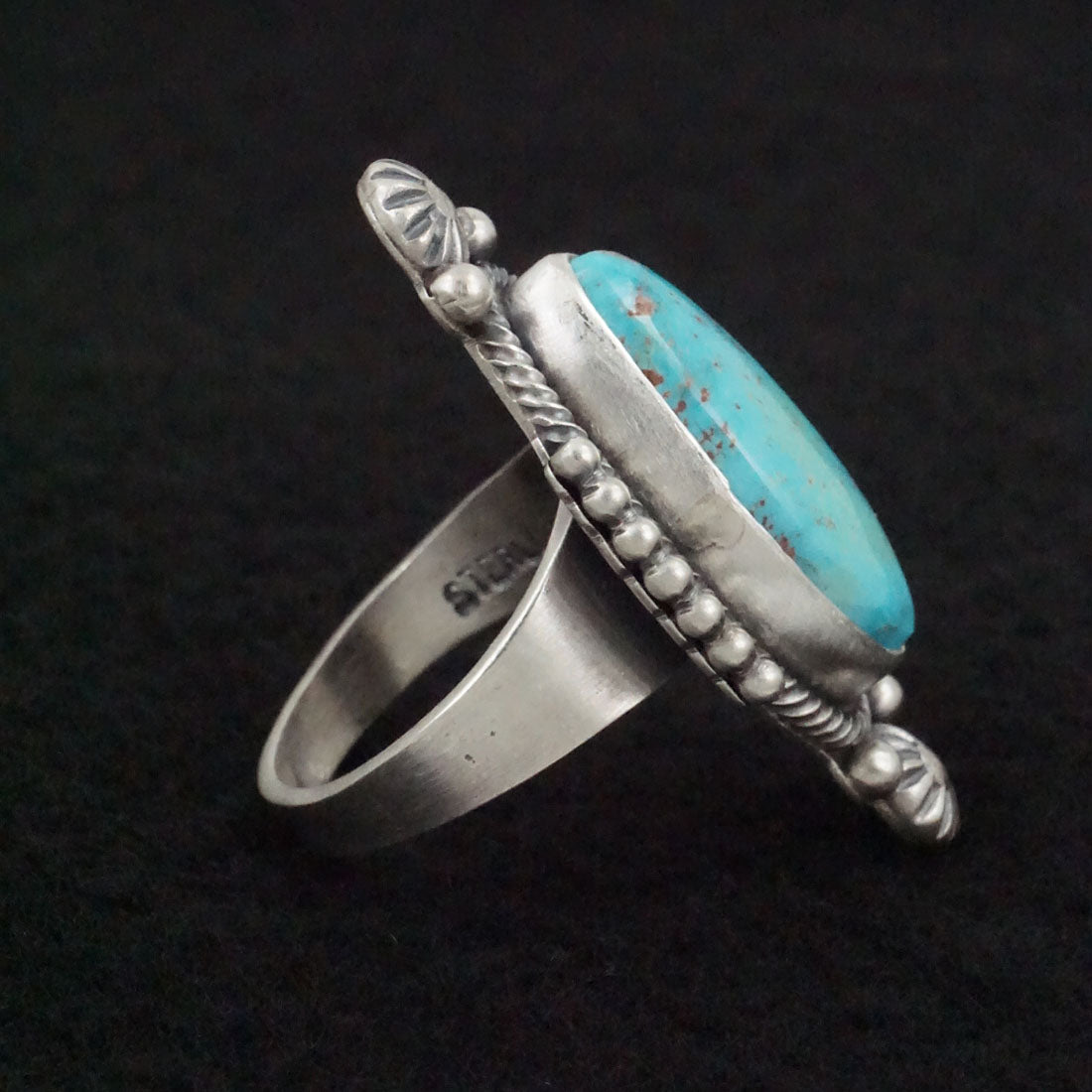 Daniel Benally Turquoise & Sterling Silver Ring Size 8