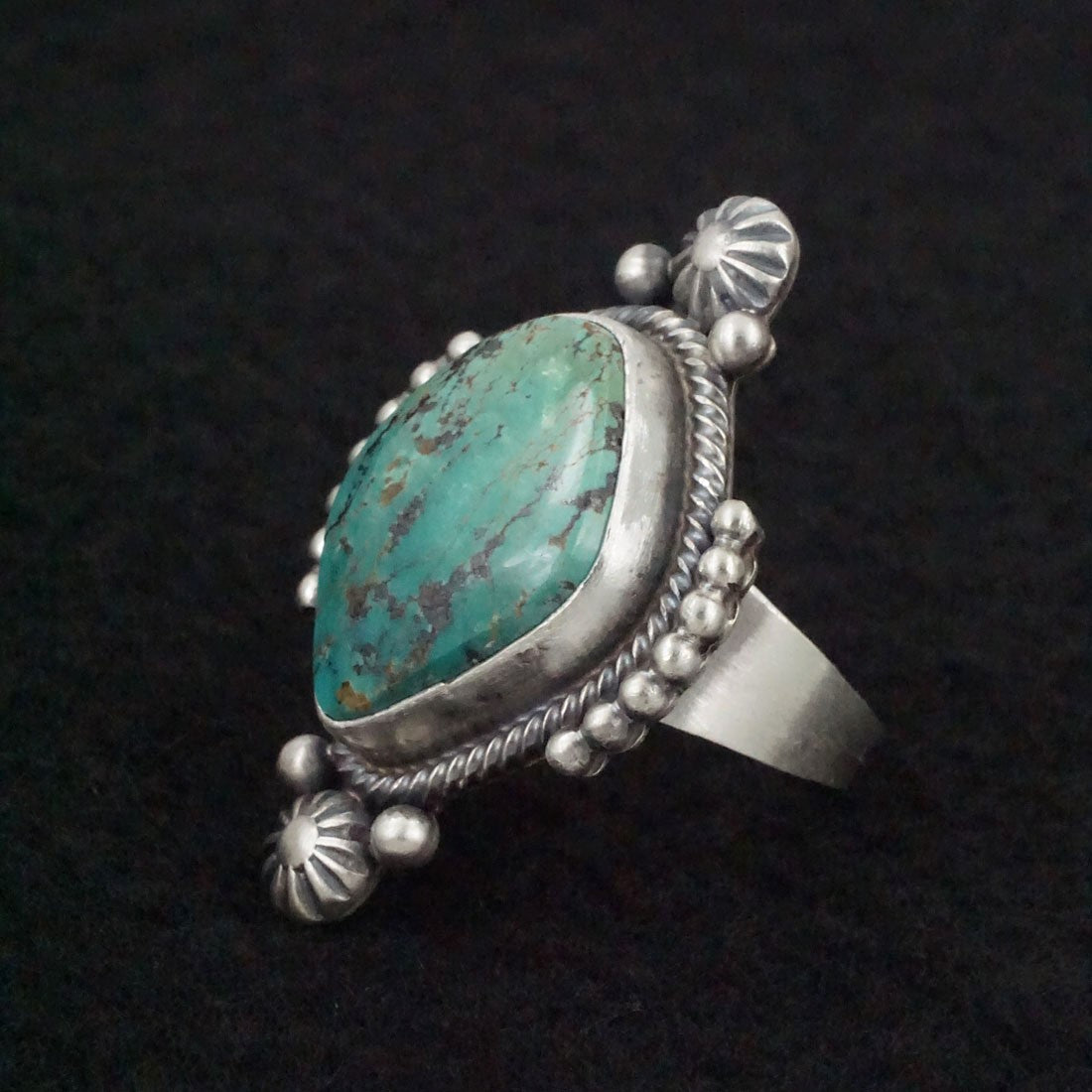 Daniel Benally Turquoise & Sterling Silver Ring Size 6