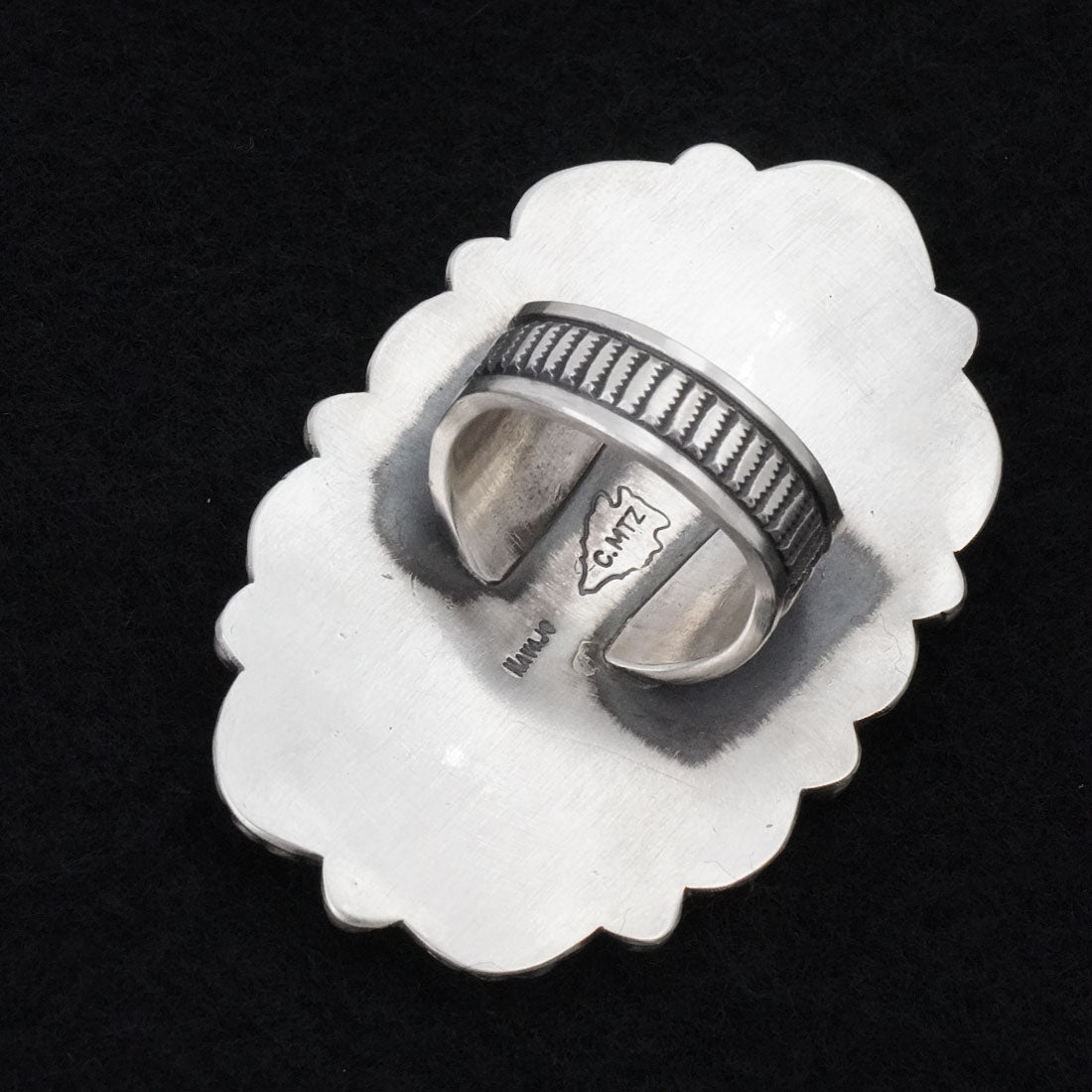 Calvin Martinez Turquoise & Sterling Silver Ring Sz. 8