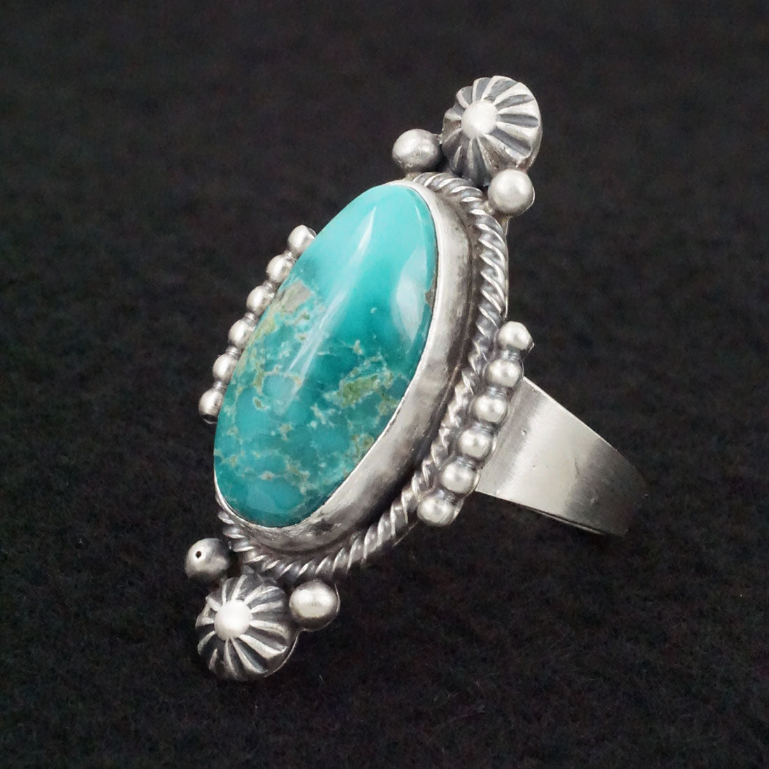 Daniel Benally Turquoise & Sterling Silver Ring Size 9