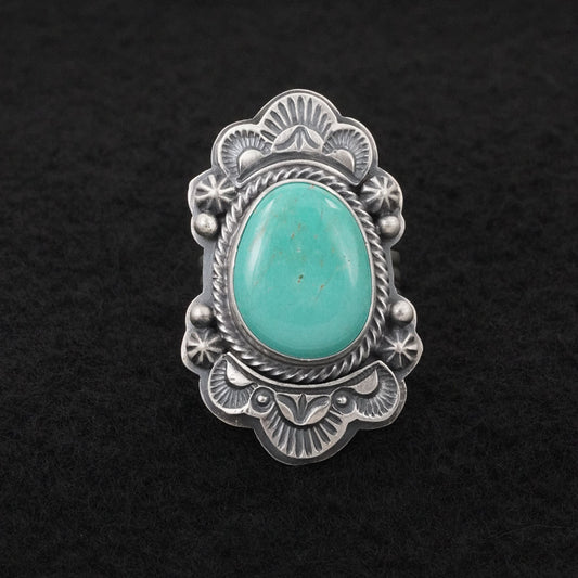 Randy Boyd Turquoise & Sterling Silver Ring Size 8.5