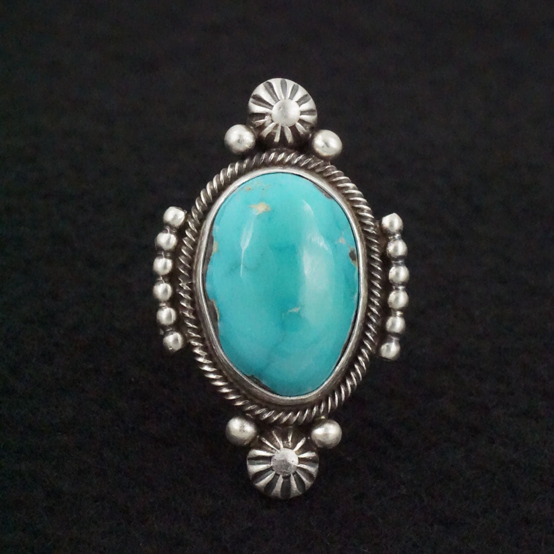 Daniel Benally Turquoise & Sterling Silver Ring Size 7.5