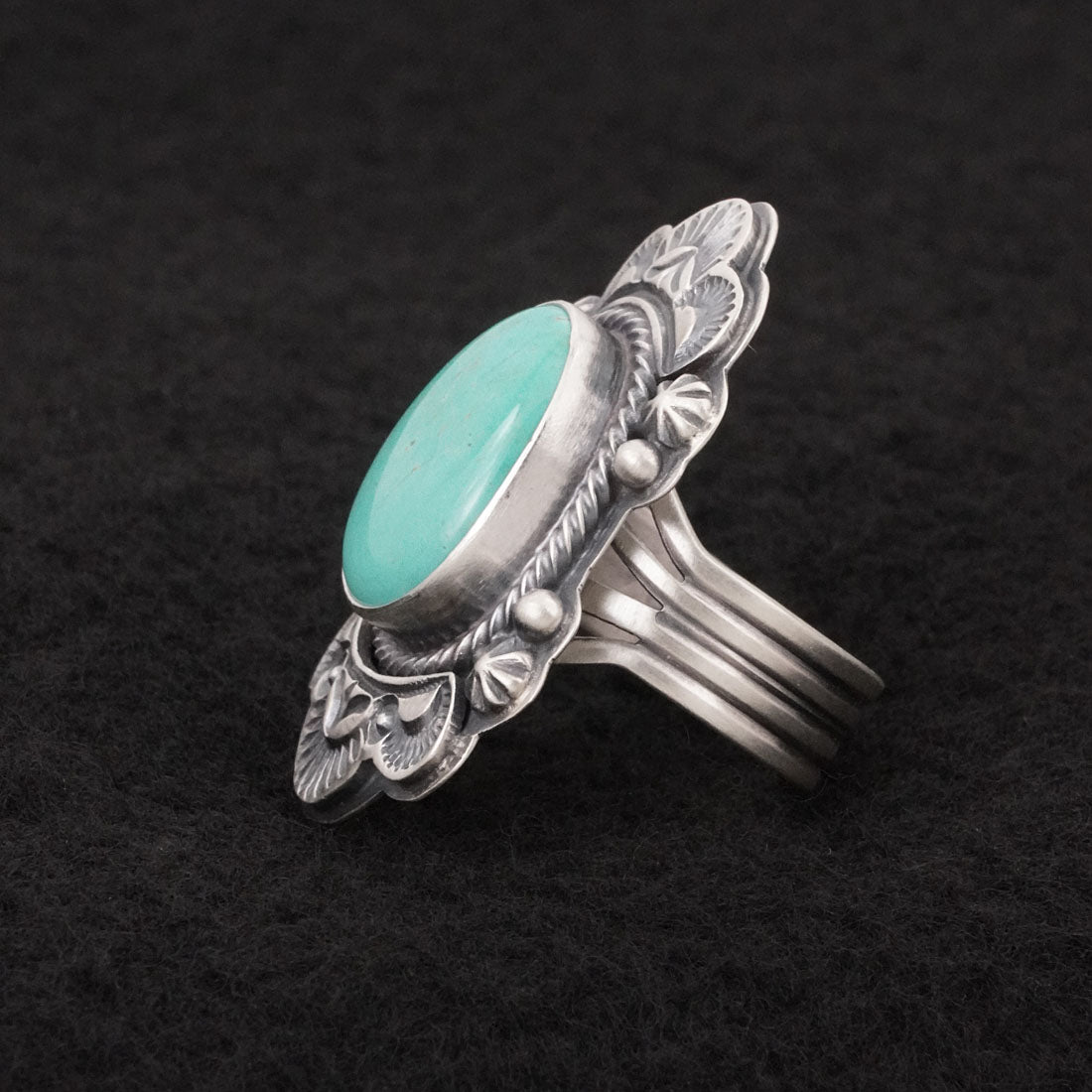 Randy Boyd Turquoise & Sterling Silver Ring Size 8.5