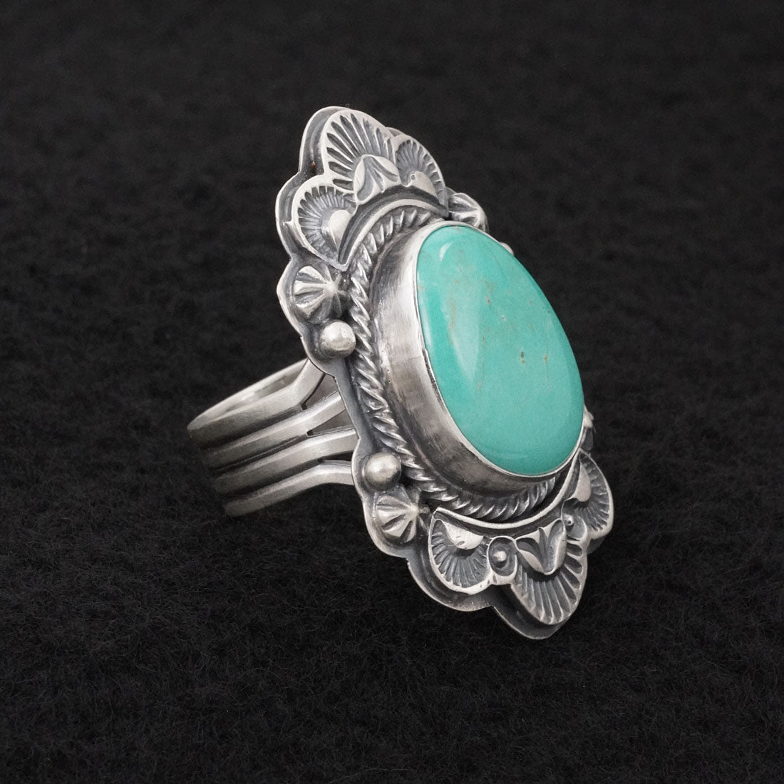 Randy Boyd Turquoise & Sterling Silver Ring Size 8.5