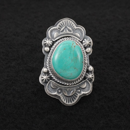 Randy Boyd Turquoise & Sterling Silver Ring Size 6.5