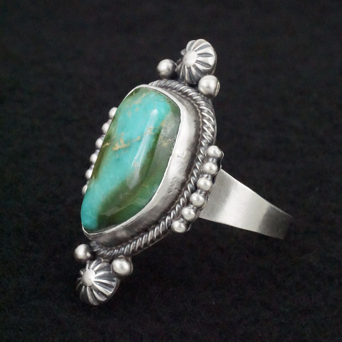 Daniel Benally Turquoise & Sterling Silver Ring Size 10