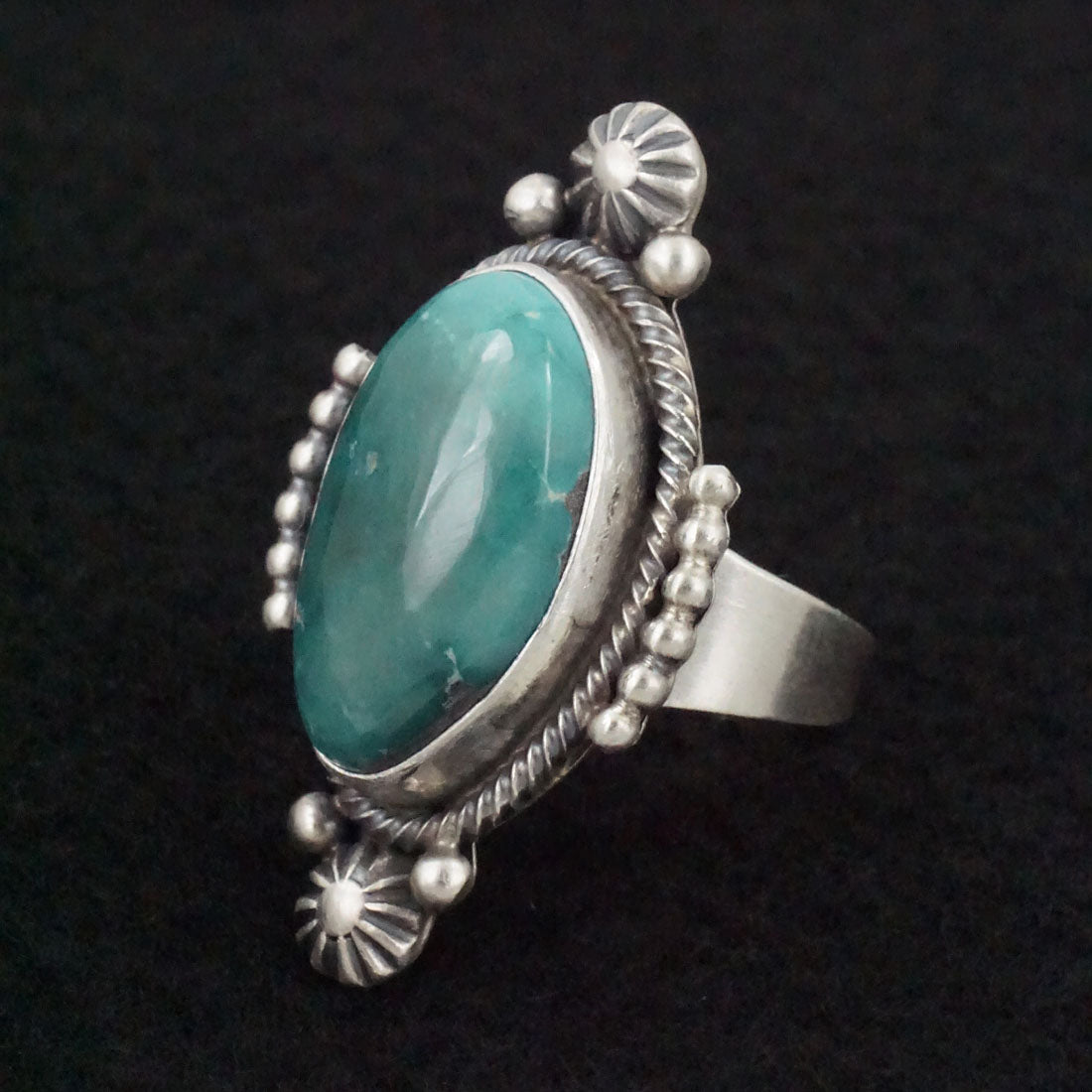 Daniel Benally Turquoise & Sterling Silver Ring Size 6.5