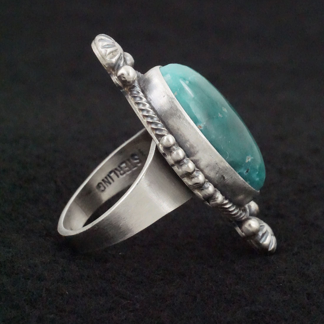 Daniel Benally Turquoise & Sterling Silver Ring Size 6.5