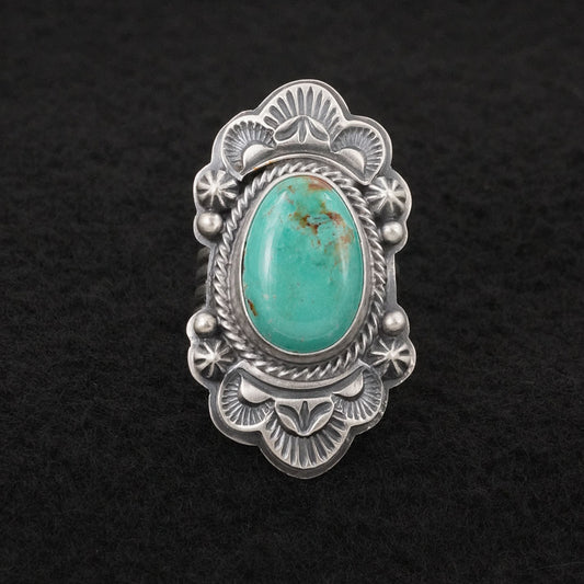Randy Boyd Turquoise & Sterling Silver Ring Size 7.5
