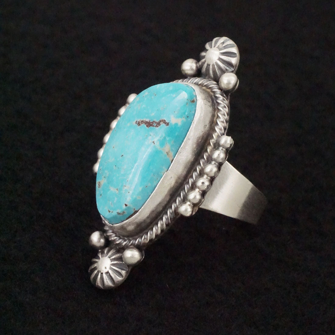 Daniel Benally Turquoise & Sterling Silver Ring Size 6