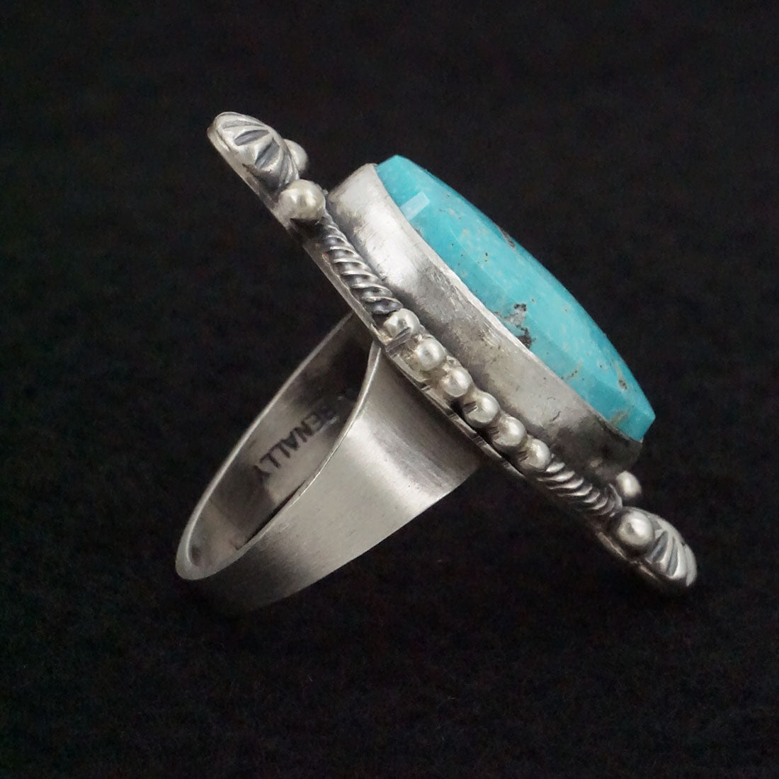 Daniel Benally Turquoise & Sterling Silver Ring Size 6