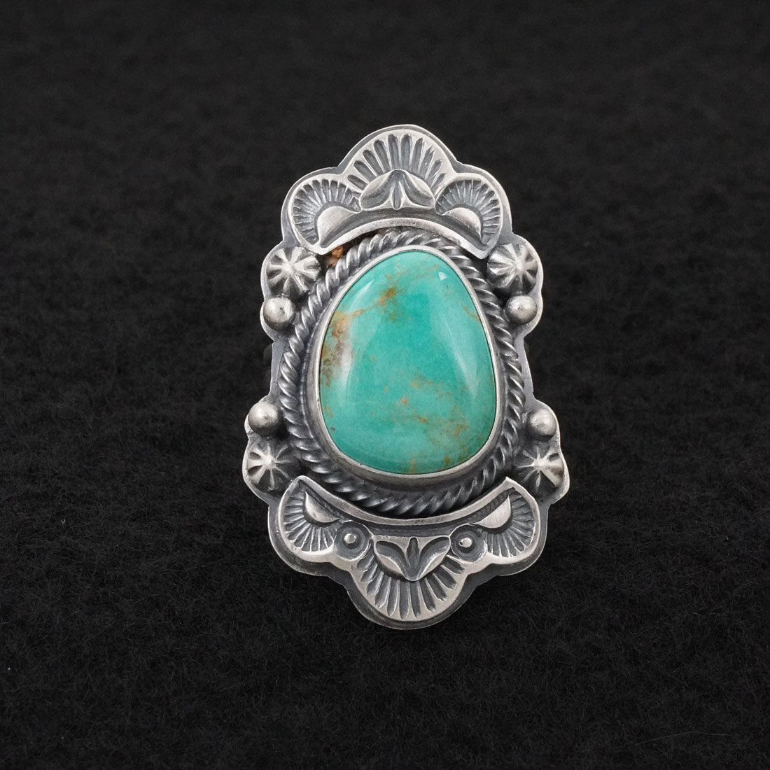 Randy Boyd Turquoise & Sterling Silver Ring Size 7.5