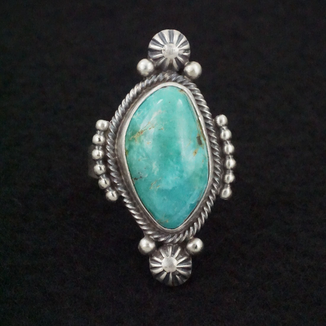 Daniel Benally Turquoise & Sterling Silver Ring Size 9