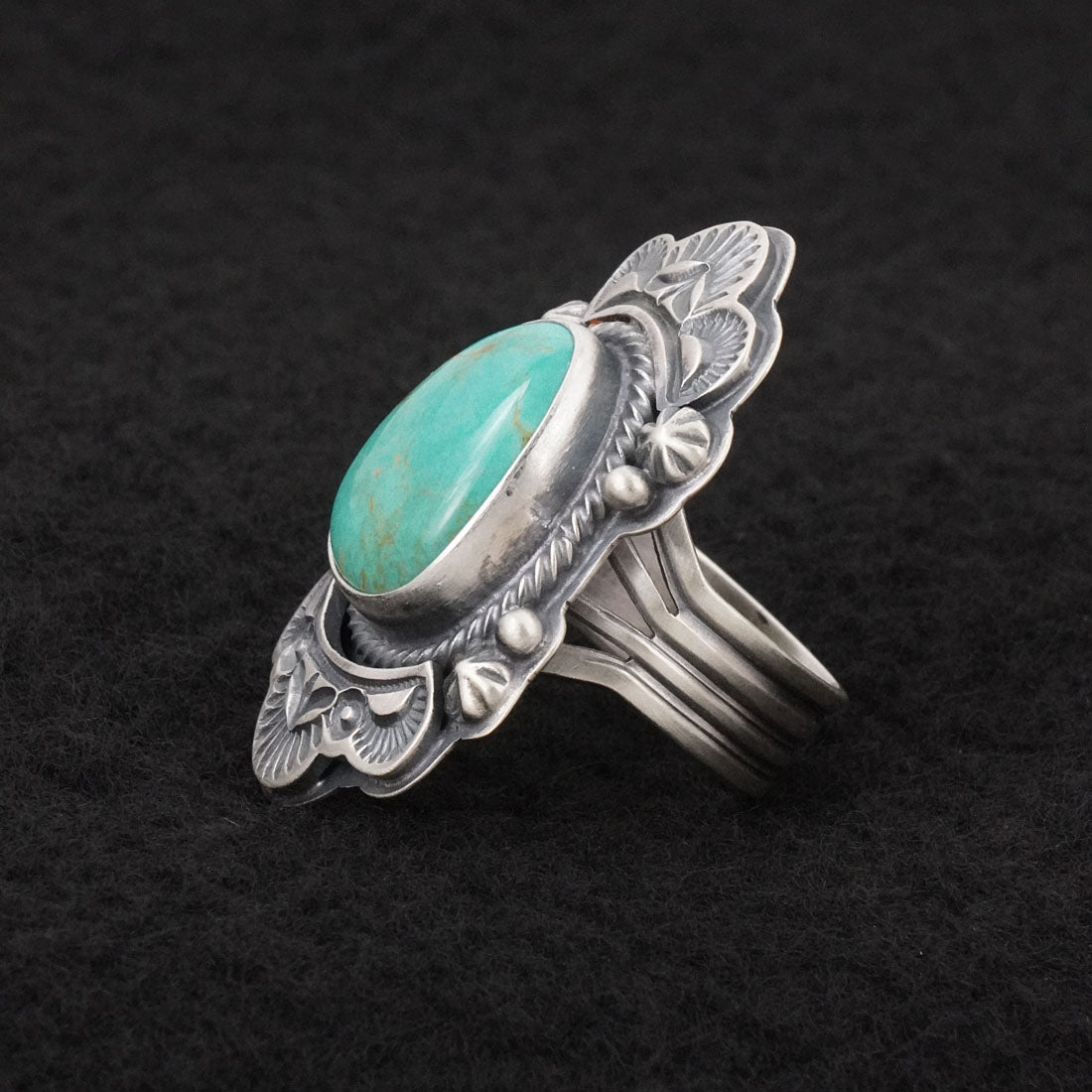 Randy Boyd Turquoise & Sterling Silver Ring Size 7.5