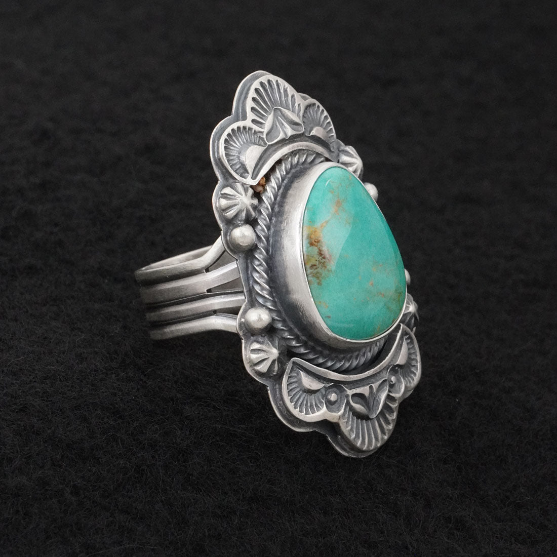 Randy Boyd Turquoise & Sterling Silver Ring Size 7.5