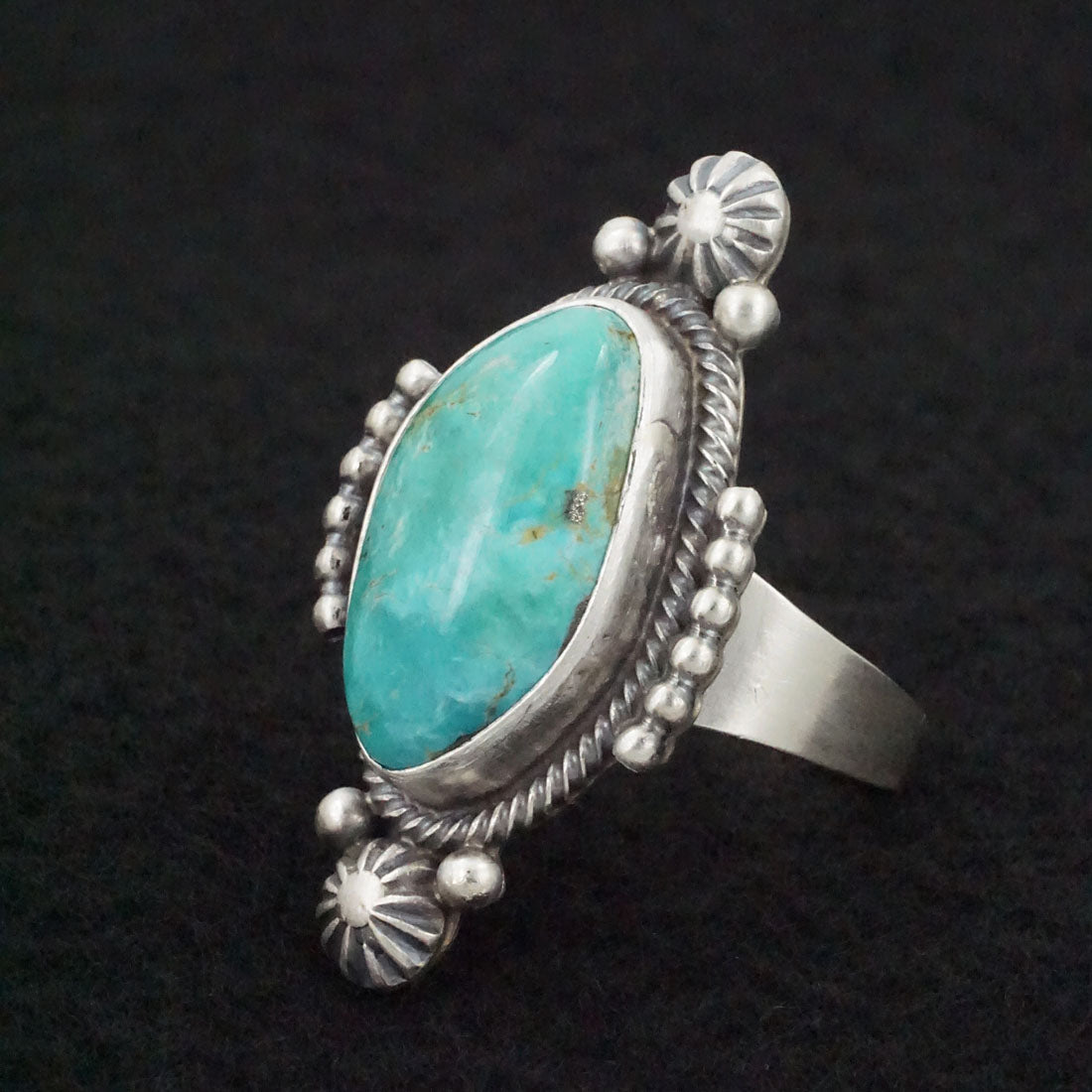 Daniel Benally Turquoise & Sterling Silver Ring Size 9