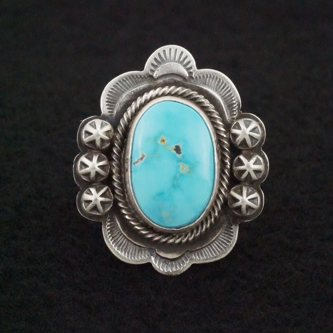 Daniel Benally Turquoise & Sterling Silver Ring Size 9.5