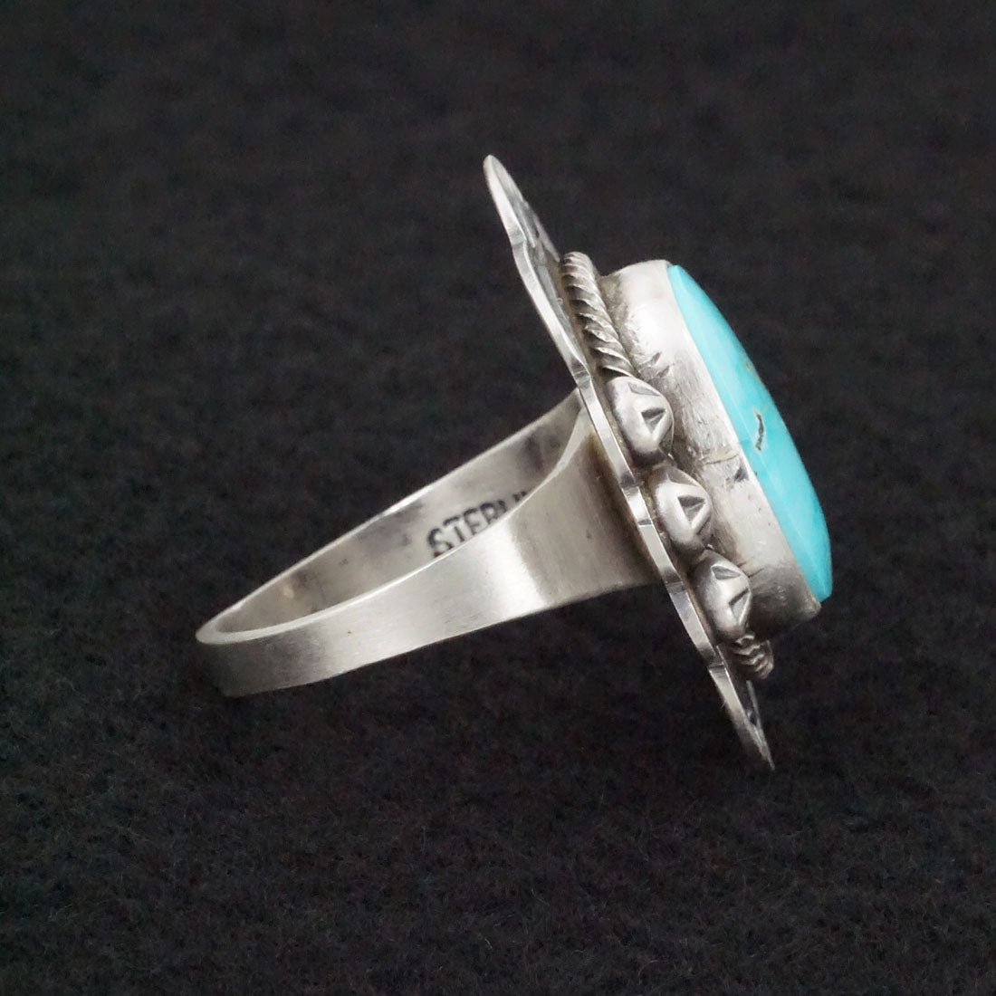 Daniel Benally Turquoise & Sterling Silver Ring Size 9.5