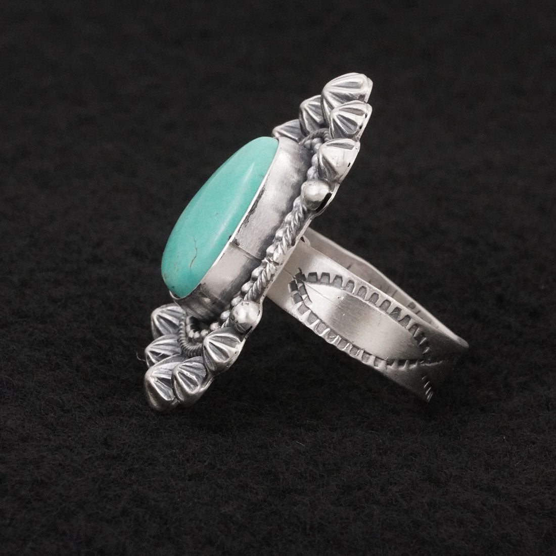 Cordell Platero Turquoise & Sterling Silver Ring Size Adjustable
