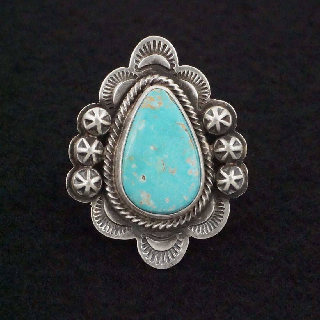 Daniel Benally Turquoise & Sterling Silver Ring Size 5.5