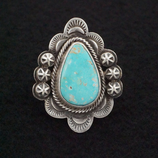 Daniel Benally Turquoise & Sterling Silver Ring Size 5.5