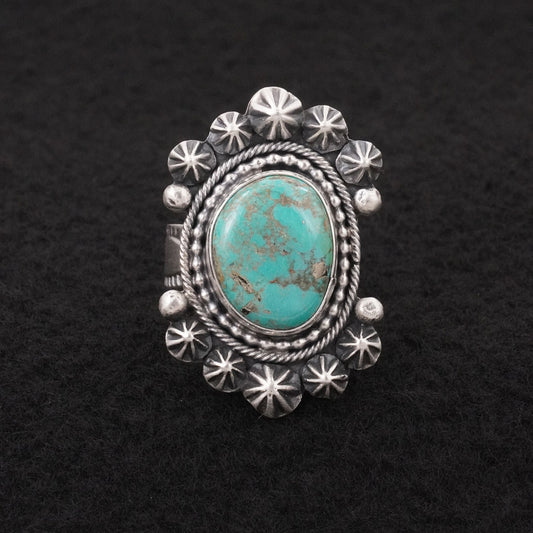Cordell Platero Turquoise & Sterling Silver Ring Size Adjustable