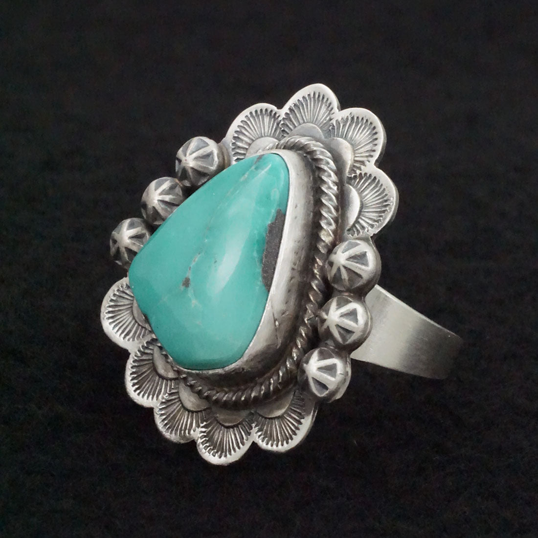 Daniel Benally Turquoise & Sterling Silver Ring Size 10