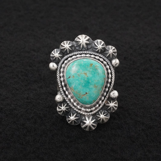 Cordell Platero Turquoise & Sterling Silver Ring Size Adjustable